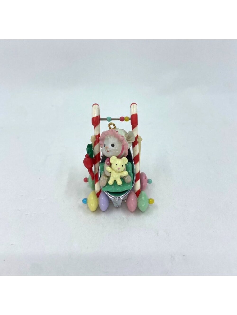 Vintage Enesco "To the Sweetest Baby" Ornament Baby Mouse in Stroller 1994